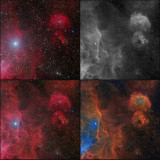 The Running Chicken WING (IC 2944) - Comparison view