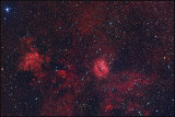 The Coffee bean nebula - Hydrogen Alpha and color