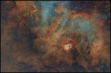 NGC 6604 region in Hubble color mapping