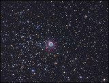 NGC 2438 in the middle of M46