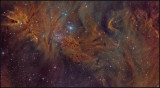 The Cone nebula region - closeup