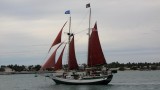 Red sails near dusk