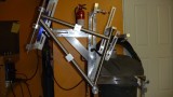 Front triangle in the jig ready for tacking