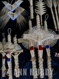 Natural straw palm weavings