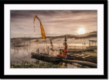 Boarding the boat at sunrise