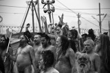 Naga Sadhus parade 06 bw.jpg