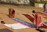 Women drying sarees in Varanasi.jpg