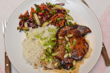 Hoi Sin Pork with Red Cabbage Slaw
