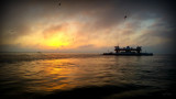 Sunset on the Ferry Cell Phone Pic