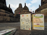 Three Small Books visit Borobudur, Java in November of 2013