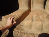 Feet of large stone carving