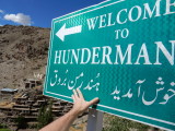 Hunderman welcome sign, Indo-Pakistani border