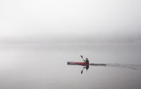 Morning paddle in the fog
