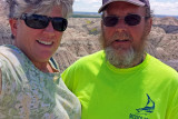 Carol and Bob at Badlands National Park