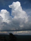 Poodle cloud above the rim