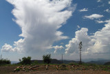 Storm clouds over the Mazatzal Mtns in the distance