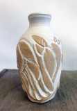 Small carved bottle awaiting glazing 