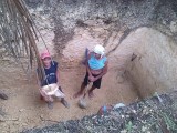Digging septic tank