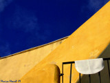 Yellow angle and blue sky