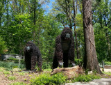 Two Orangutan(?) Topiaries at Atlanta Botanical Garden