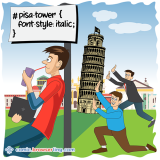 Tower of Pisa - Jokes about programmers, web development, and web browsers