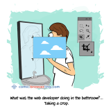 Bathroom - Jokes about programmers, web development, and web browsers