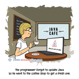 Java Cafe - Jokes about programmers, web development, and web browsers