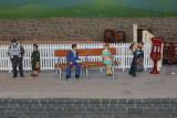 Passengers waiting for train