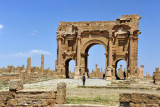 Trajan established Timgad to defend the Roman frontier against the Berber tribes of teh Aures Mountains