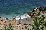 Young Algerians playing in the sea