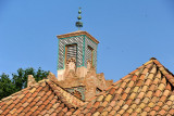 Tiled roof and minaret, Mosque Sidi Bel Hassan