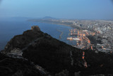 The Fort of Santa Cruz and Port of Oran at dusk