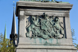 Coat-of-Arms of the Netherlands on the base of the equestrian statue of William II 
