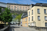 Looking west from the Rue Mnster Bridge, Luxembourg