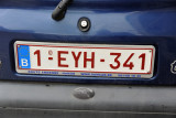 Belgian license plate