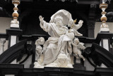 Baroque sculpture beneath the organ, Sint-Salvatorskathedraal 