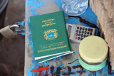 For Sale on the streets of Hargeisa - blank passports of the old Democratic Republic of Somalia