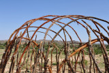 Detail of the frame of a traditional Somali hut