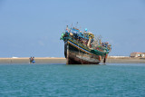 Beached dhow at low tide, Port of Berbera