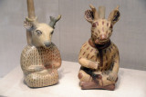 Vessels in the Form of Deer Imperonators, Moche Chimbote, north coast Peru, 100 BC-500 AD