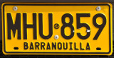 Barranquilla License Plate