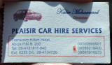 My driver, Plaisir Car Hire Services, Abuja