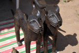 Benin-style bronze leopards, Abuja Arts & Crafts Market