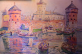 Painting of Trakai Castle as it may have appeared in the 15th C.