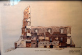 Architectural drawing of the ruins of the Ducal Palace, Trakai Island Castle