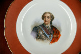Porcelain plate with King Augustus III of Poland and Grand Duke of Lithuania (1696-1763)