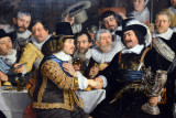Detail, Banquet at the Crossbowmens Guild in Celebration of the Treaty of Mnster, Bartholomeus van der Helst, 1648