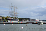 Marina and port facilities on the west side of Mariehamn, land Islands