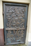 Sculpture relief of tradesmen, Belsk Į Medį Tris Kartus, Klaipėda 