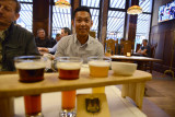 Flight of beers at Peters Brewhouse, Riga
